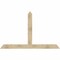 Ekena Millwork Portland Rough Sawn Timber Gable Bracket, Douglas Fir, 84"W x 53"H x 2"D x 6"F, 15/12 Pitch GBW084X53X0206POR00RDF - alternate 1